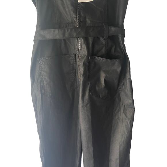 7 For All Mankind NWT Women's Size XL Black Sleeveless Balloon Leg Jumpsuit $398 - Picture 9 of 15